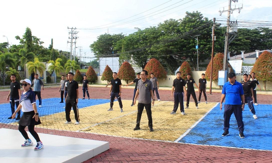 Imigrasi Mamuju Gelar Senam Pagi Bersama Kakanwil Kemenkumham Sulbar